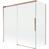 Mexen Rox paroi de douche 2 volets coulissants 160 + 70 x 150 cm, transparent, or rose - 8C9-160-070-60-00