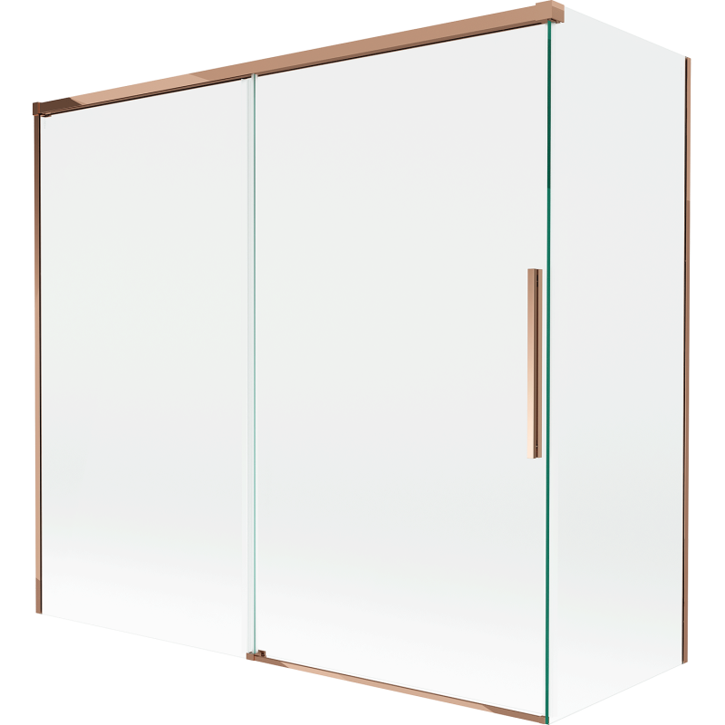 Mexen Rox paroi de baignoire 2 volets coulissants 170 + 70 x 150 cm, transparent, or rose - 8C9-170-070-60-00