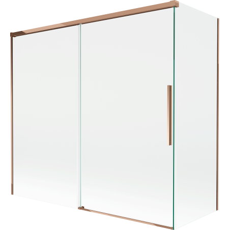 Mexen Rox paroi de baignoire 2 volets coulissants 170 + 70 x 150 cm, transparent, or rose - 8C9-170-070-60-00