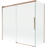Mexen Rox paroi de baignoire 2 volets coulissants 170 + 70 x 150 cm, transparent, or rose - 8C9-170-070-60-00