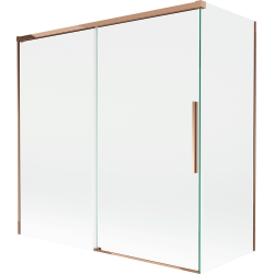 Mexen Rox paroi de douche 2 panneaux coulissants 160 + 75 x 150 cm, transparent, or rose - 8C9-160-075-60-00