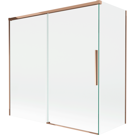 Mexen Rox paroi de douche 2 panneaux coulissants 160 + 75 x 150 cm, transparent, or rose - 8C9-160-075-60-00