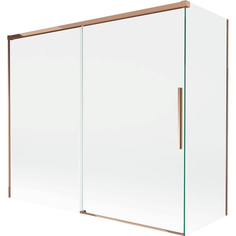 Mexen Rox paroi de douche extensible à 2 ailes 180 + 80 x 150 cm, transparent, or rose - 8C9-180-080-60-00