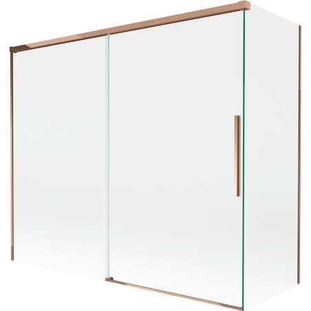 Mexen Rox paroi de douche extensible à 2 ailes 180 + 80 x 150 cm, transparent, or rose - 8C9-180-080-60-00