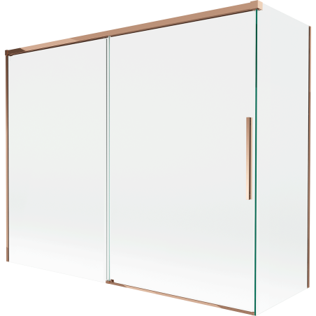 Paroi de baignoire coulissante à 2 panneaux Mexen Rox 190 + 90 x 150 cm, transparent, or rose - 8C9-190-090-60-00