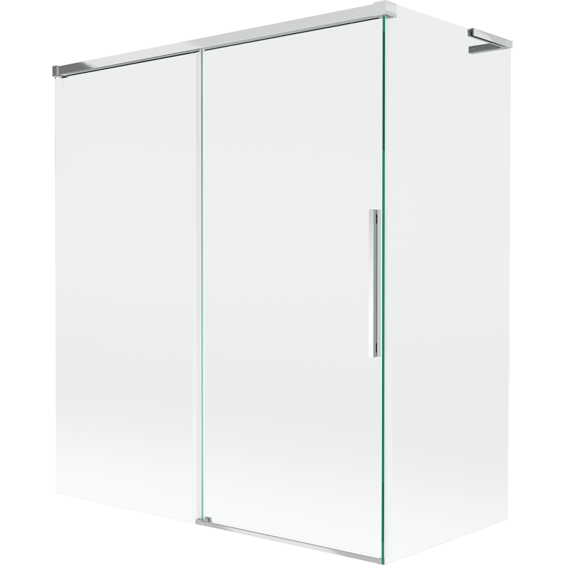 Mexen Rox L paroi de douche de baignoire coulissante 2 volets 140 + 70 x 150 cm, transparent, chrome - 8C9L-140-070-01-00