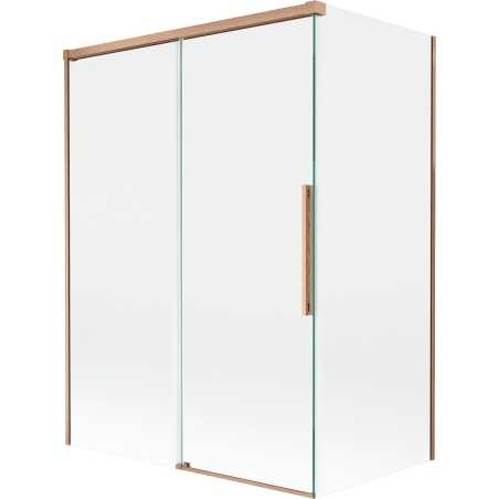 Mexen Rox paroi de douche 2 volets coulissants 120 + 70 x 150 cm, transparent, cuivre brossé - 8C9-120-070-65-00