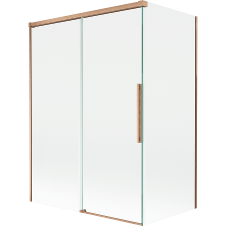 Paroi de douche Mexen Rox 2 panneaux coulissants 120 + 70 x 150 cm, transparent, cuivre brossé - 8C9-120-070-65-00