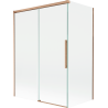 Mexen Rox paroi de douche 2 volets coulissants 120 + 70 x 150 cm, transparent, cuivre brossé - 8C9-120-070-65-00