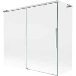 Mexen Rox L paroi de baignoire à 2 panneaux coulissants 170 + 70 x 150 cm, transparent, chrome - 8C9L-170-070-01-00