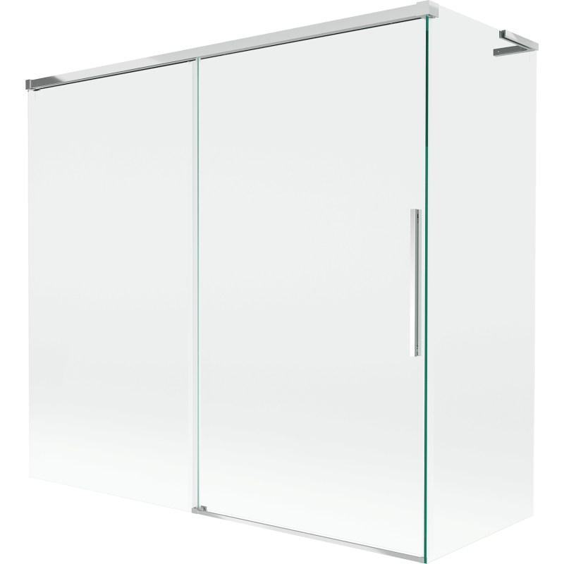 Mexen Rox L paroi de baignoire à 2 panneaux coulissants 170 + 70 x 150 cm, transparent, chrome - 8C9L-170-070-01-00