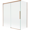 Paroi de douche Mexen Rox 2 volets coulissants 140 + 70 x 150 cm, transparent, cuivre brossé - 8C9-140-070-65-00