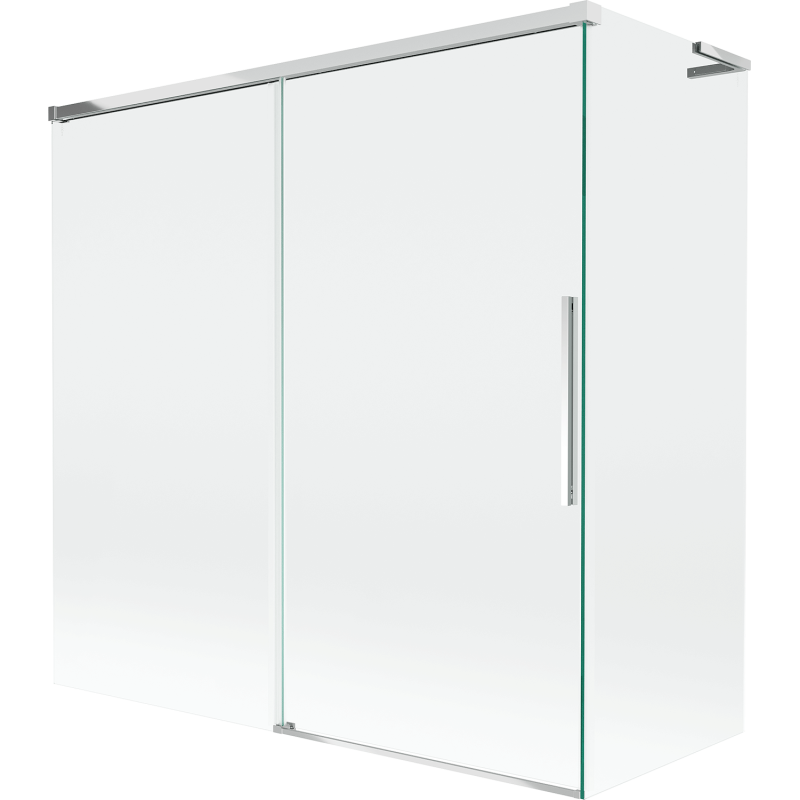 Mexen Rox L pare-douche de baignoire à 2 volets coulissants 160 + 80 x 150 cm, transparent, chrome - 8C9L-160-080-01-00