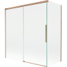 Mexen Rox paroi de baignoire à 2 volets coulissants 150 + 70 x 150 cm, transparent, cuivre brossé - 8C9-150-070-65-00