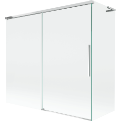 Mexen Rox L paroi de baignoire à 2 volets coulissants 170 + 80 x 150 cm, transparent, chrome - 8C9L-170-080-01-00