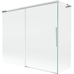 Mexen Rox L paroi de baignoire à 2 volets coulissants 180 + 80 x 150 cm, transparent, chrome - 8C9L-180-080-01-00