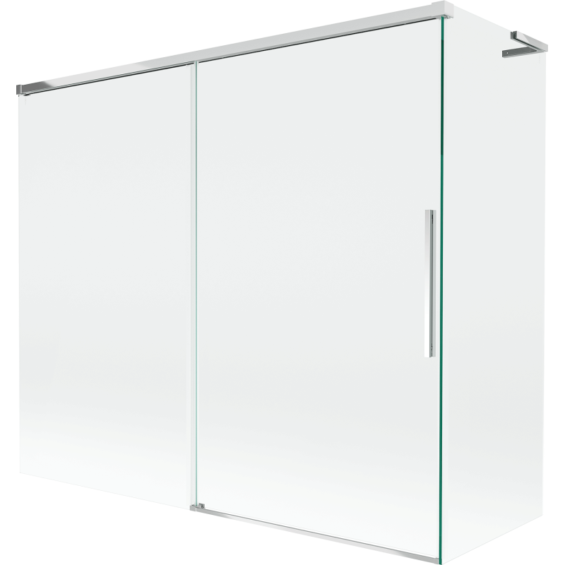 Mexen Rox L paroi de baignoire 2 volets coulissants 180 + 80 x 150 cm, transparent, chrome - 8C9L-180-080-01-00