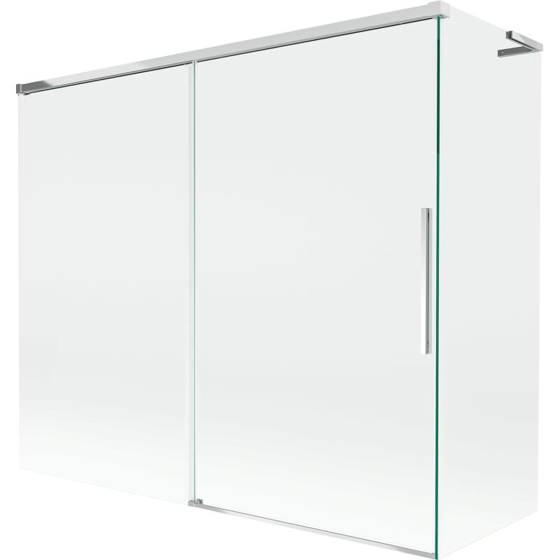 Mexen Rox L paroi de baignoire à 2 volets coulissants 180 + 80 x 150 cm, transparent, chrome - 8C9L-180-080-01-00