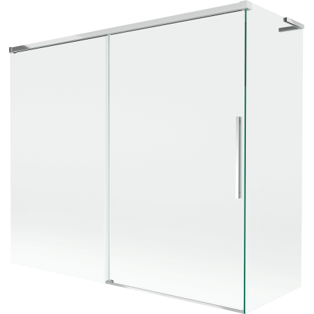 Mexen Rox L paroi de baignoire 2 volets coulissants 180 + 80 x 150 cm, transparent, chrome - 8C9L-180-080-01-00
