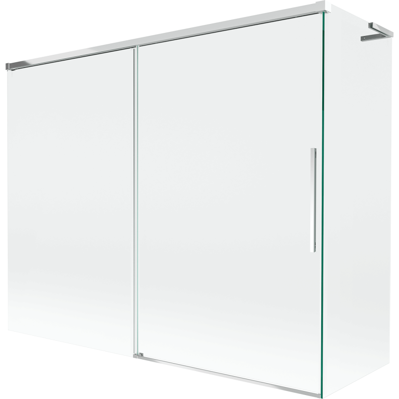 Mexen Rox L paroi de baignoire à 2 volets coulissants 190 + 80 x 150 cm, transparent, chrome - 8C9L-190-080-01-00