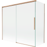 Mexen Rox paroi de douche à 2 panneaux coulissants 170 + 70 x 150 cm, transparent, cuivre brossé - 8C9-170-070-65-00