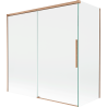 Mexen Rox paroi de douche à 2 vantaux coulissants 160 + 75 x 150 cm, transparent, cuivre brossé - 8C9-160-075-65-00