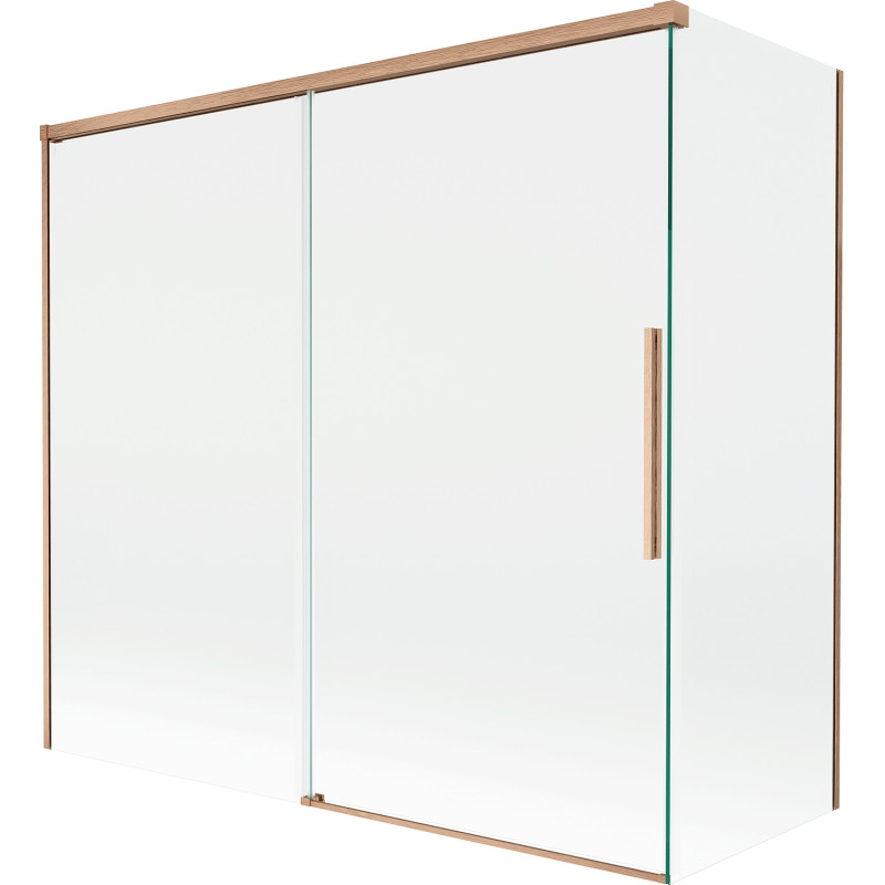 Mexen Rox paroi de douche à 2 volets coulissante 170 + 75 x 150 cm, transparent, cuivre brossé - 8C9-170-075-65-00