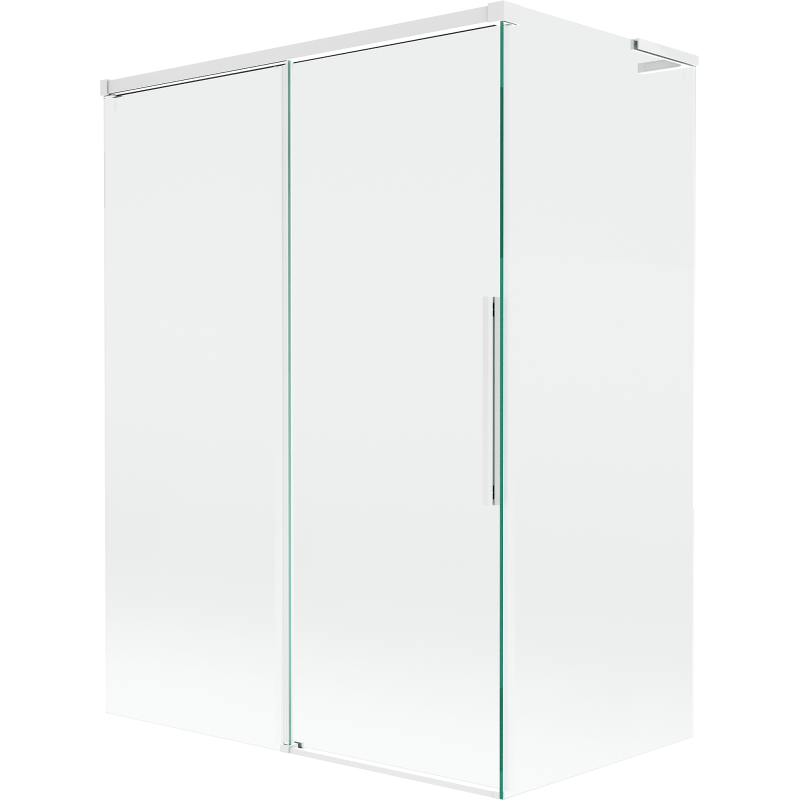 Mexen Rox L paroi de baignoire à 2 panneaux coulissants 120 + 70 x 150 cm, transparent, blanc - 8C9L-120-070-20-00