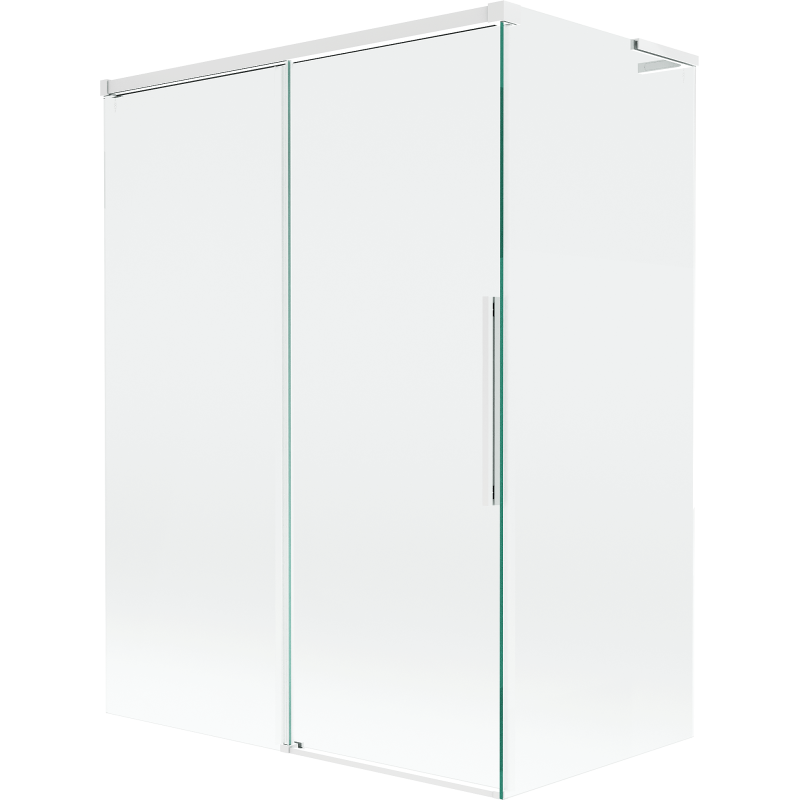 Mexen Rox L paroi de baignoire à 2 volets coulissants 120 + 70 x 150 cm, transparent, blanc - 8C9L-120-070-20-00