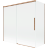 Mexen Rox paroi de baignoire 2 volets coulissants 160 + 80 x 150 cm, transparent, cuivre brossé - 8C9-160-080-65-00