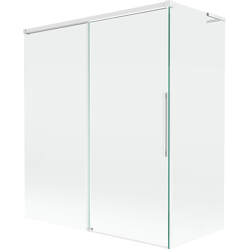 Mexen Rox L paroi de baignoire coulissante à 2 volets 140 + 70 x 150 cm, transparent, blanc - 8C9L-140-070-20-00