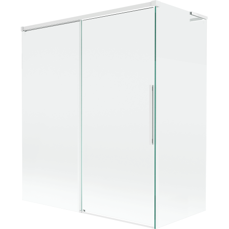 Mexen Rox L paroi de baignoire coulissante à 2 volets 140 + 70 x 150 cm, transparent, blanc - 8C9L-140-070-20-00