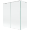 Mexen Rox L paroi de baignoire coulissante à 2 volets 140 + 70 x 150 cm, transparent, blanc - 8C9L-140-070-20-00