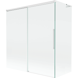 Mexen Rox L paroi de baignoire coulissante à 2 panneaux 150 + 70 x 150 cm, transparent, blanc - 8C9L-150-070-20-00