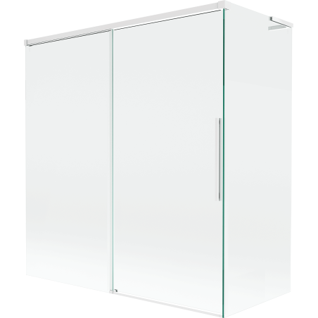Mexen Rox L paroi de baignoire coulissante à 2 panneaux 150 + 70 x 150 cm, transparent, blanc - 8C9L-150-070-20-00