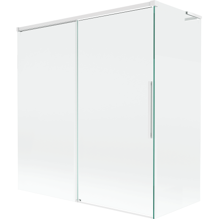 Paroi de baignoire Mexen Rox L 2 volets coulissants 150 + 70 x 150 cm, transparent, blanc - 8C9L-150-070-20-00