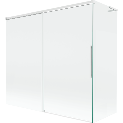 Mexen Rox L paroi de baignoire 2 volets coulissants 170 + 70 x 150 cm, transparent, blanc - 8C9L-170-070-20-00