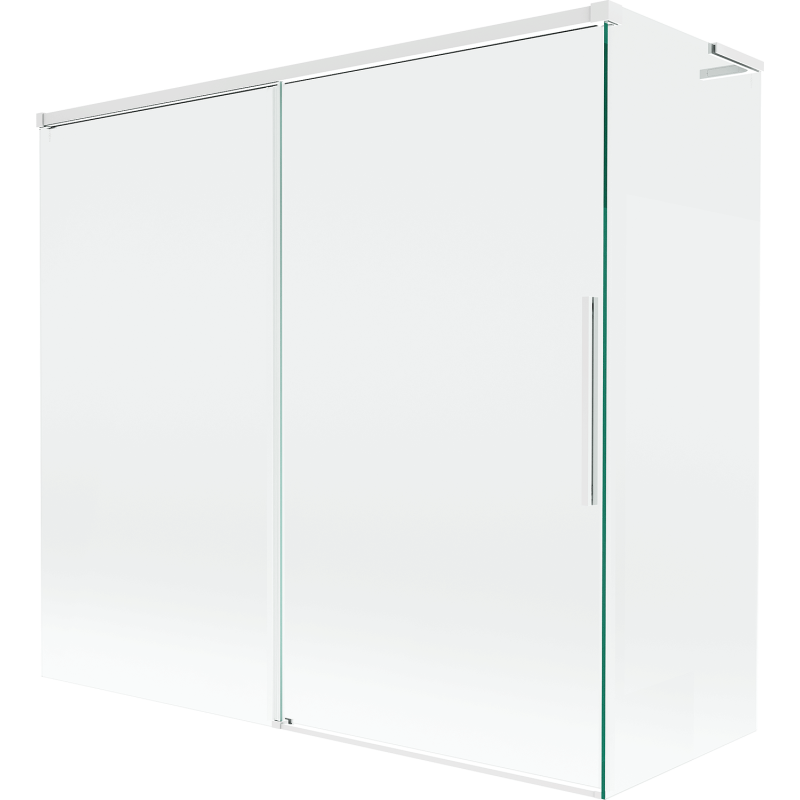 Mexen Rox L paroi de baignoire 2 volets coulissants 170 + 70 x 150 cm, transparent, blanc - 8C9L-170-070-20-00