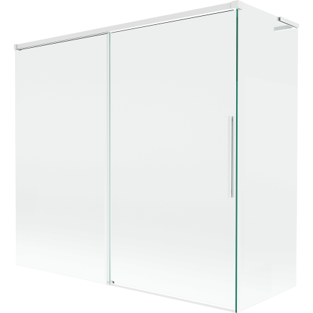 Mexen Rox L paroi de baignoire 2 volets coulissants 170 + 70 x 150 cm, transparent, blanc - 8C9L-170-070-20-00