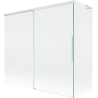 Mexen Rox L paroi de baignoire 2 volets coulissants 170 + 70 x 150 cm, transparent, blanc - 8C9L-170-070-20-00