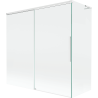 Mexen Rox L paroi de baignoire coulissante 2 volets 160 + 75 x 150 cm, transparent, blanc - 8C9L-160-075-20-00