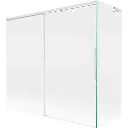Mexen Rox L paroi de douche à deux battants coulissants 170 + 80 x 150 cm, transparent, blanc - 8C9L-170-080-20-00