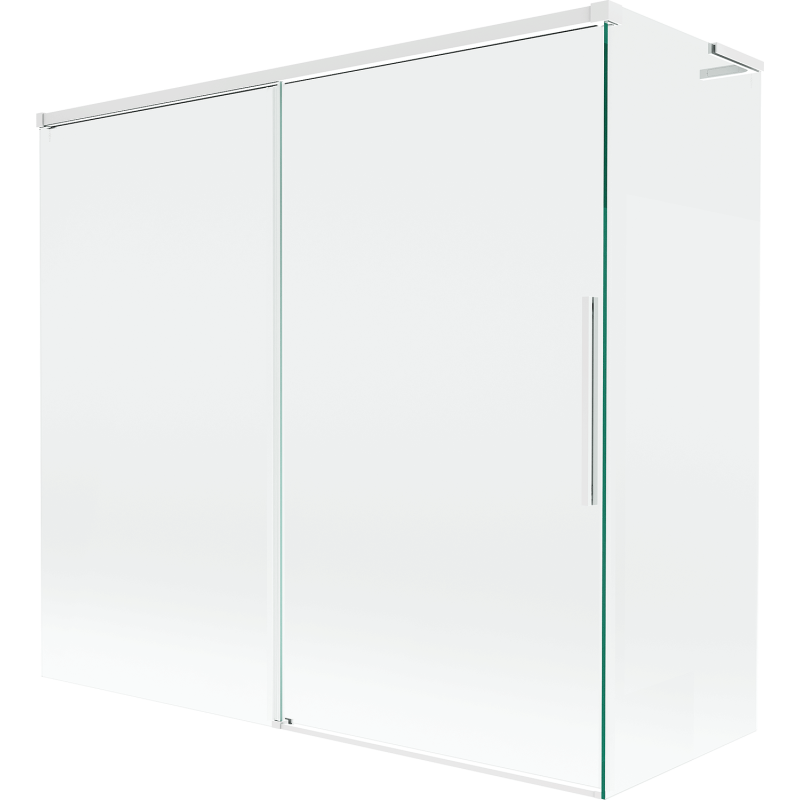 Mexen Rox L paroi de baignoire à 2 volets coulissants 170 + 80 x 150 cm, transparent, blanc - 8C9L-170-080-20-00