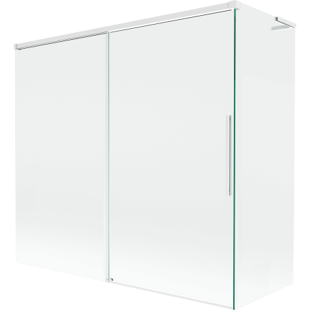 Mexen Rox L paroi de baignoire à 2 volets coulissants 170 + 80 x 150 cm, transparent, blanc - 8C9L-170-080-20-00