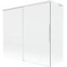Mexen Rox L paroi de baignoire à 2 volets coulissants 170 + 80 x 150 cm, transparent, blanc - 8C9L-170-080-20-00