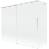 Mexen Rox L paroi de baignoire coulissante à 2 volets 180 + 80 x 150 cm, transparent, blanc - 8C9L-180-080-20-00