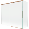 Mexen Rox pare-douche à 2 volets coulissants 180 + 90 x 150 cm, transparent, cuivre brossé - 8C9-180-090-65-00