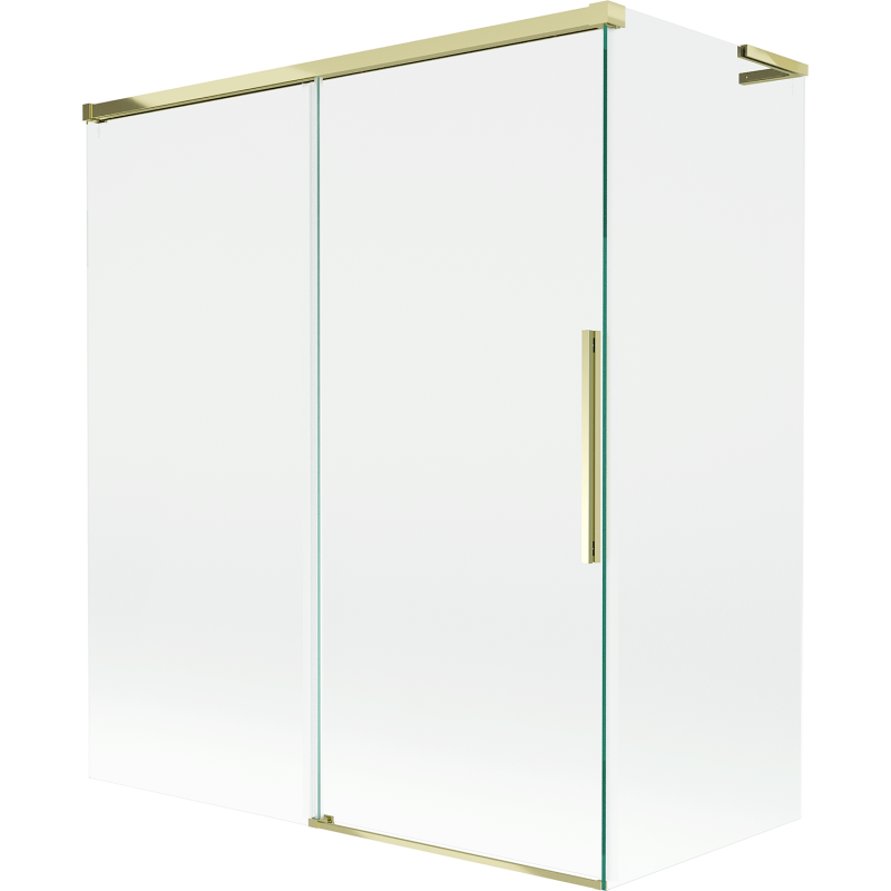 Mexen Rox L pare-douche coulissant à 2 volets 140 + 70 x 150 cm, transparent, doré - 8C9L-140-070-50-00