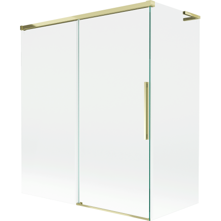 Mexen Rox L pare-douche coulissant à 2 volets 140 + 70 x 150 cm, transparent, doré - 8C9L-140-070-50-00