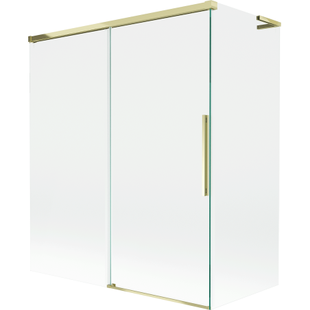 Mexen Rox L paroi de baignoire à 2 battants coulissants 140 + 70 x 150 cm, transparent, doré - 8C9L-140-070-50-00